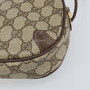 GUCCI GG Supreme Web Sherry Line Bag PVC Beige Gold 156 02 066 Auth 171353-12