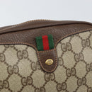 GUCCI GG Supreme Web Sherry Line Bag PVC Beige Gold 156 02 066 Auth 171353-14