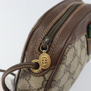 GUCCI GG Supreme Web Sherry Line Bag PVC Beige Gold 156 02 066 Auth 171353-15