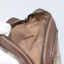 GUCCI GG Supreme Web Sherry Line Bag PVC Beige Gold 156 02 066 Auth 171353-18