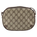 GUCCI GG Supreme Web Sherry Line Bag PVC Beige Gold 156 02 066 Auth 171353-3
