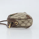 GUCCI GG Supreme Web Sherry Line Bag PVC Beige Gold 156 02 066 Auth 171353-5