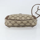 GUCCI GG Supreme Web Sherry Line Bag PVC Beige Gold 156 02 066 Auth 171353-9