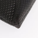 BALLY Chain Shoulder Bag Leather Black Gold Auth 171355-15