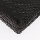 BALLY Chain Shoulder Bag Leather Black Gold Auth 171355-16