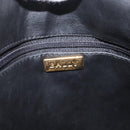 BALLY Chain Shoulder Bag Leather Black Gold Auth 171355-17