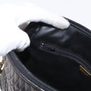 BALLY Chain Shoulder Bag Leather Black Gold Auth 171355-20
