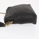 BALLY Chain Shoulder Bag Leather Black Gold Auth 171355-4