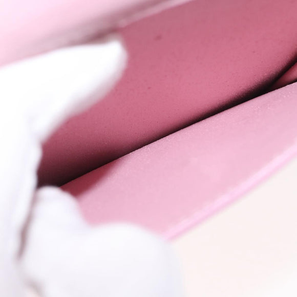 LOUIS VUITTON Monogram Vernis Motto Pouch Rose Florentin M91034 LV Auth 171356