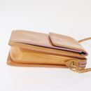 LOUIS VUITTON Monogram Vernis Motto Pouch Rose Florentin M91034 LV Auth 171356-3