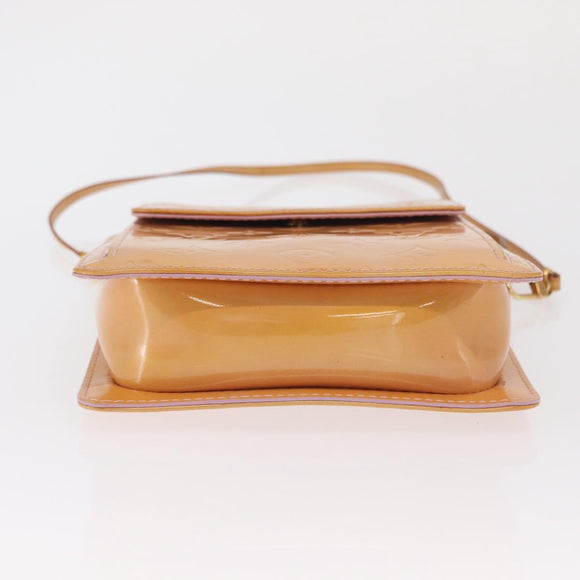 LOUIS VUITTON Monogram Vernis Motto Pouch Rose Florentin M91034 LV Auth 171356