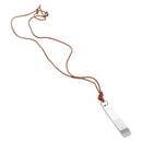 LOUIS VUITTON LV Cup whistle Necklace metal Silver LV Auth 171365A-7