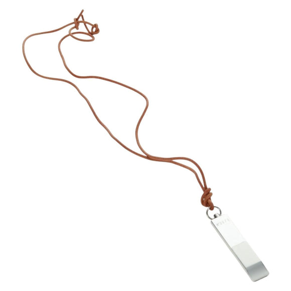 LOUIS VUITTON LV Cup whistle Necklace metal Silver LV Auth 171365A