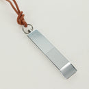 LOUIS VUITTON LV Cup whistle Necklace metal Silver LV Auth 171365A-8