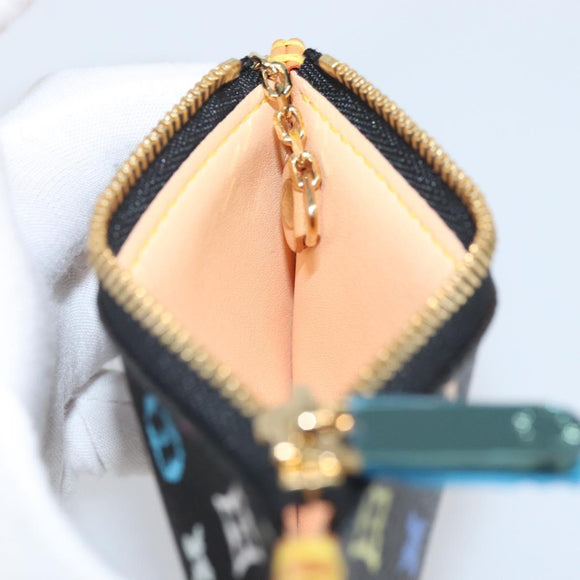 LOUIS VUITTON Multicolor Pochette Cles Coin Purse Black M13664 LV Auth 171366SAV