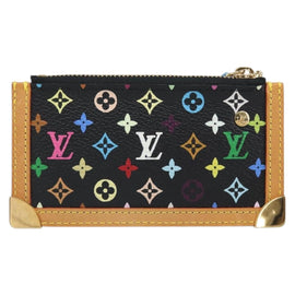 LOUIS VUITTON Multicolor Pochette Cles Coin Purse Black M13664 LV Auth 171366SAV - 0