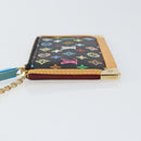LOUIS VUITTON Multicolor Pochette Cles Coin Purse Black M13664 LV Auth 171366SAV-4