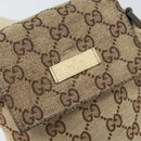 GUCCI GG Canvas Shoulder Bag Beige Silver 145865 Auth 171368-17