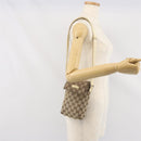 GUCCI GG Canvas Shoulder Bag Beige Silver 145865 Auth 171368-22