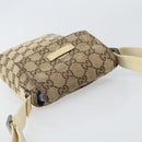 GUCCI GG Canvas Shoulder Bag Beige Silver 145865 Auth 171368-6
