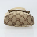 GUCCI GG Canvas Shoulder Bag Beige Silver 145865 Auth 171368-5
