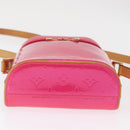 LOUIS VUITTON Vernis Sullivan Vertical Bag Fuchsia Pink M91259 LV Auth 171369V-5