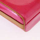 LOUIS VUITTON Vernis Sullivan Vertical Bag Fuchsia Pink M91259 LV Auth 171369V-17
