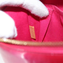 LOUIS VUITTON Vernis Sullivan Vertical Bag Fuchsia Pink M91259 LV Auth 171369V-11