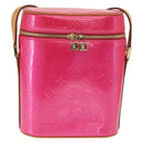 LOUIS VUITTON Vernis Sullivan Vertical Bag Fuchsia Pink M91259 LV Auth 171369V-13