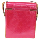 LOUIS VUITTON Vernis Sullivan Vertical Bag Fuchsia Pink M91259 LV Auth 171369V-2