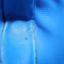 HERMES Courchevel Pochette Green Shoulder Bag Leather Blue Gold Auth 171371-19
