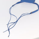 HERMES Courchevel Pochette Green Shoulder Bag Leather Blue Gold Auth 171371-7