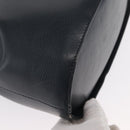 Salvatore Ferragamo Gancini Shoulder Bag Leather Navy Gold Auth 171376-9