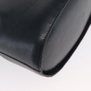 Salvatore Ferragamo Gancini Shoulder Bag Leather Navy Gold Auth 171376-15