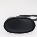 Salvatore Ferragamo Gancini Shoulder Bag Leather Navy Gold Auth 171376-5