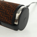FENDI Zucchino Canvas 24 Bottles Bottle Holder Brown Gold Auth 171378M-16