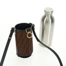 FENDI Zucchino Canvas 24 Bottles Bottle Holder Brown Gold Auth 171378M-15