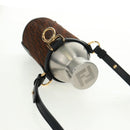 FENDI Zucchino Canvas 24 Bottles Bottle Holder Brown Gold Auth 171378M-6