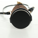FENDI Zucchino Canvas 24 Bottles Bottle Holder Brown Gold Auth 171378M-9