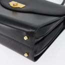 BALLY Hand Bag Leather 2way Black Gold Auth 171380-13