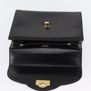 BALLY Hand Bag Leather 2way Black Gold Auth 171380-17
