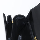 BALLY Hand Bag Leather 2way Black Gold Auth 171380-21