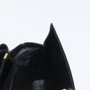 BALLY Hand Bag Leather 2way Black Gold Auth 171380-24