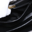 BALLY Hand Bag Leather 2way Black Gold Auth 171380-27