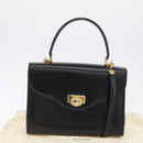 BALLY Hand Bag Leather 2way Black Gold Auth 171380-29