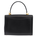 BALLY Hand Bag Leather 2way Black Gold Auth 171380-3