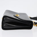 BALLY Hand Bag Leather 2way Black Gold Auth 171380-4