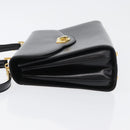 BALLY Hand Bag Leather 2way Black Gold Auth 171380-5