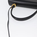 BALLY Hand Bag Leather 2way Black Gold Auth 171380-7