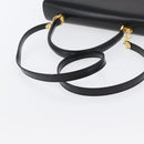 BALLY Hand Bag Leather 2way Black Gold Auth 171380-9